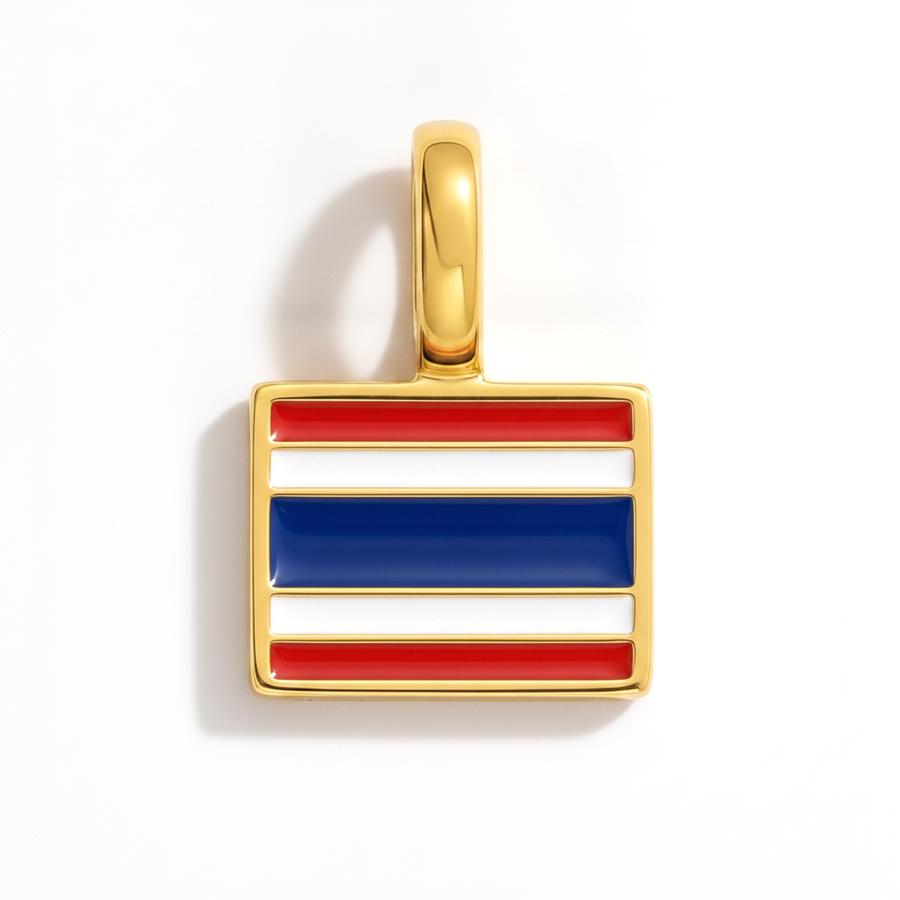 Charm - Flag Rectangular – Gold