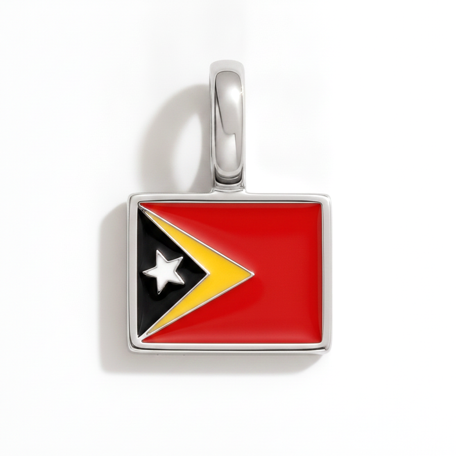 Charm - Flag Rectangular – Silver