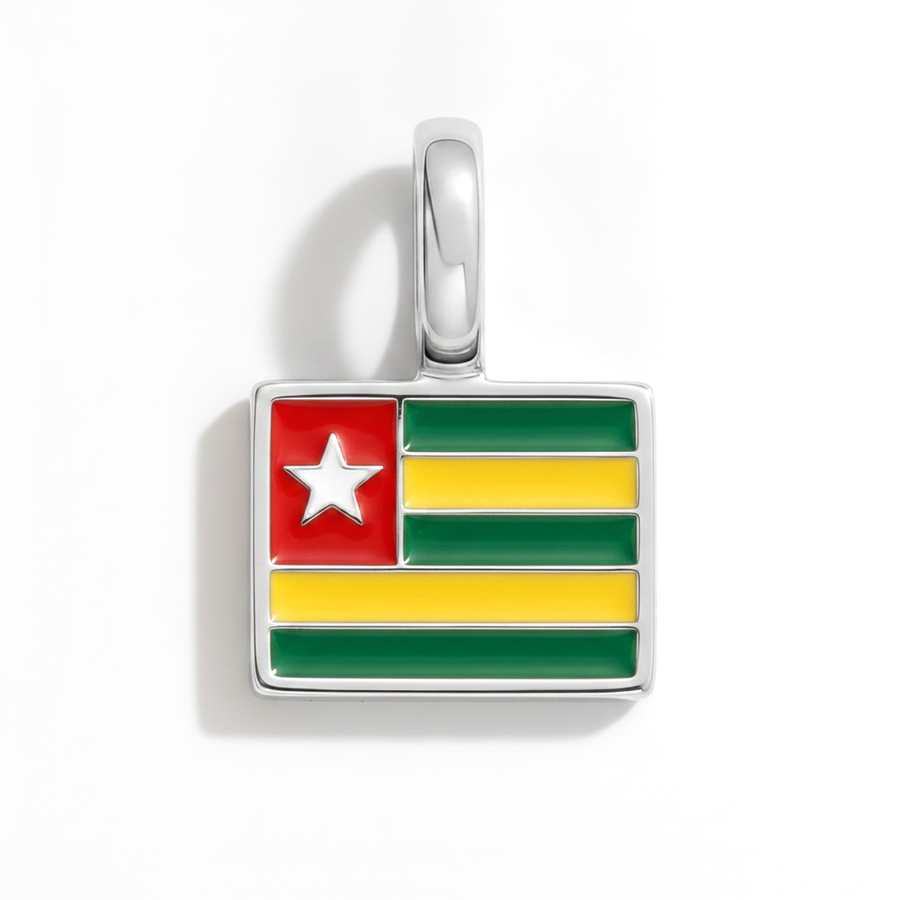 Charm - Flag Rectangular – Silver