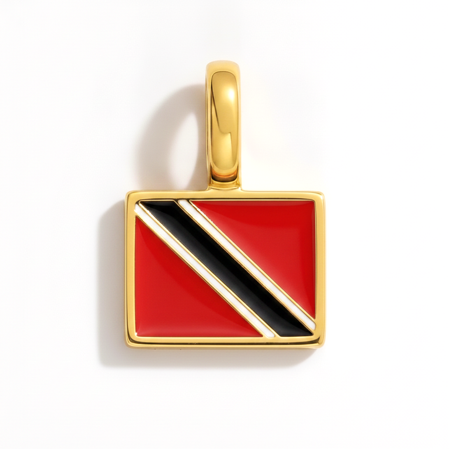 Charm - Flag Rectangular – Gold