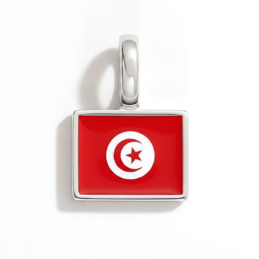 Charm - Flag Rectangular – Silver