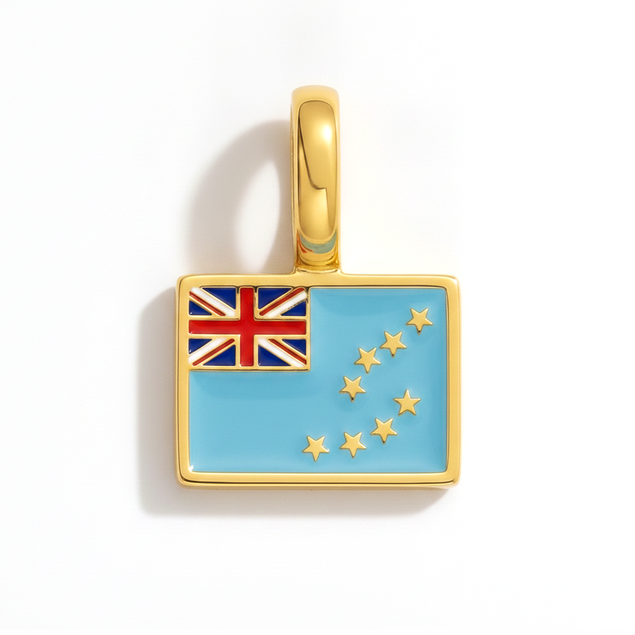 Charm - Flag Rectangular – Gold