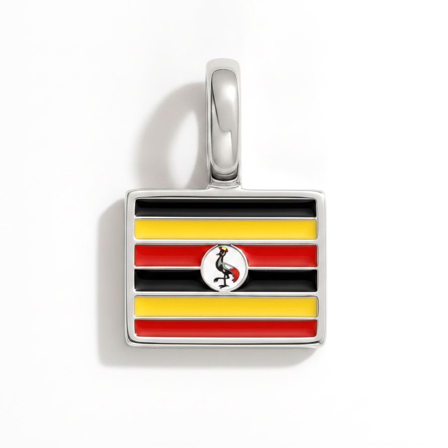 Charm - Flag Rectangular – Silver
