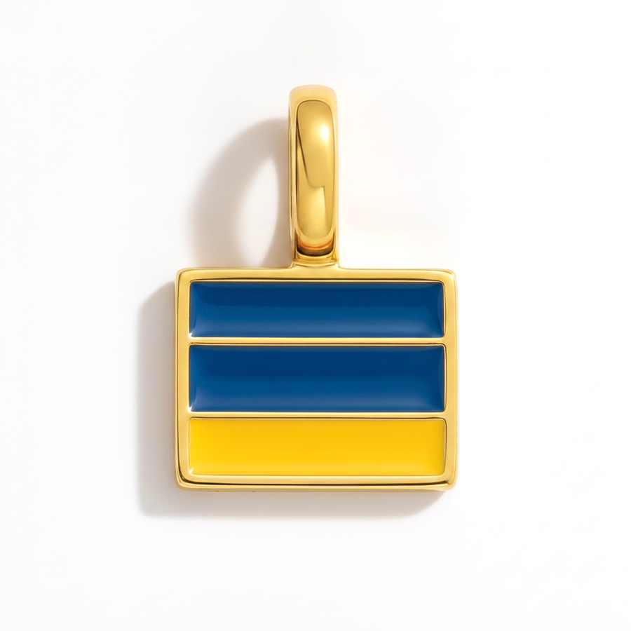 Charm - Flag Rectangular – Gold