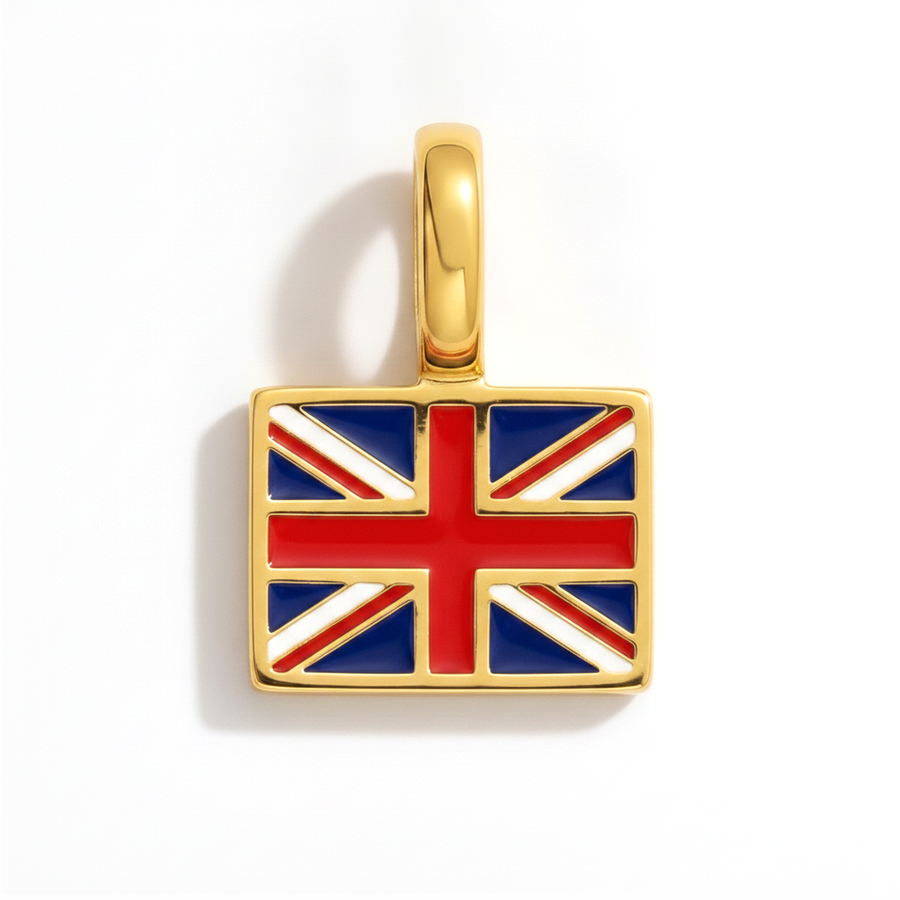 Charm - Flag Rectangular – Gold