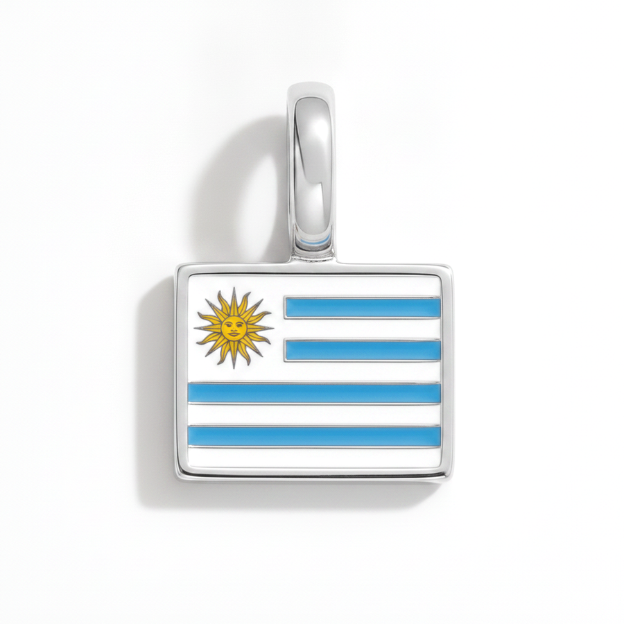 Charm - Flag Rectangular – Silver