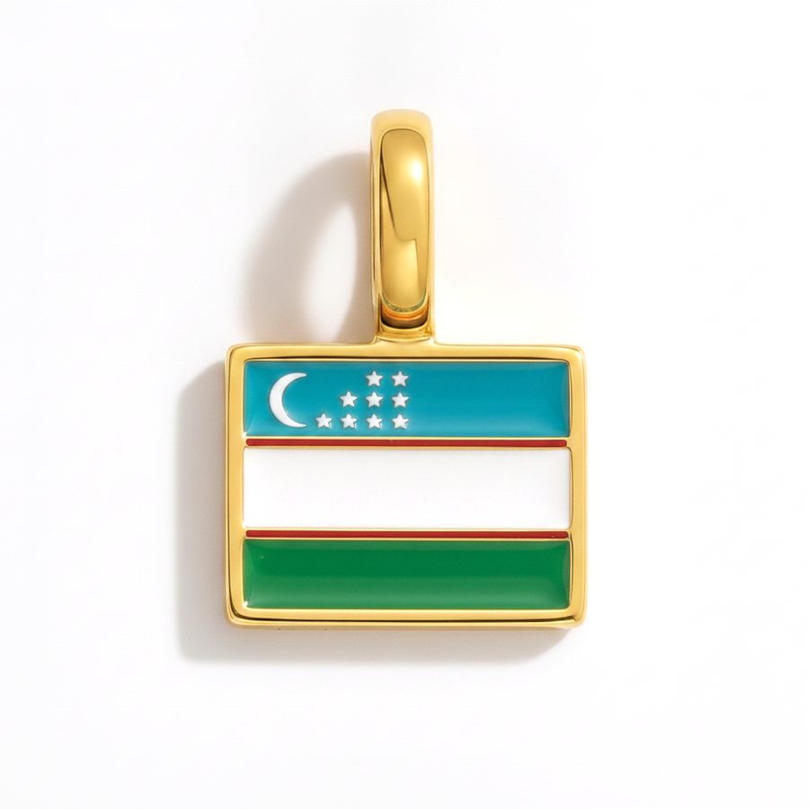 Charm - Flag Rectangular – Gold