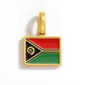 Charm - Flag Rectangular – Gold