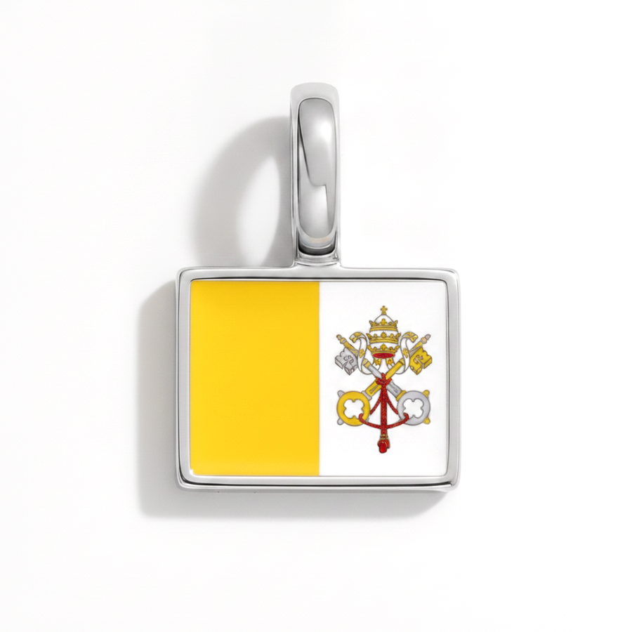 Charm - Flag Rectangular – Silver