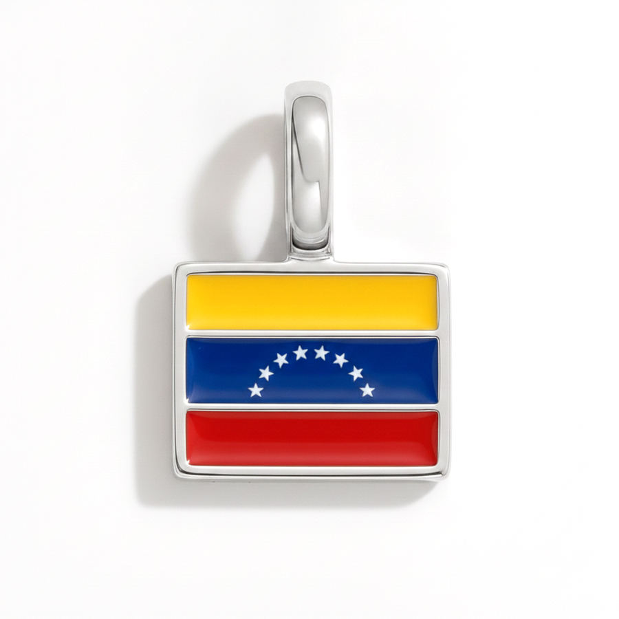 Charm - Flag Rectangular – Silver