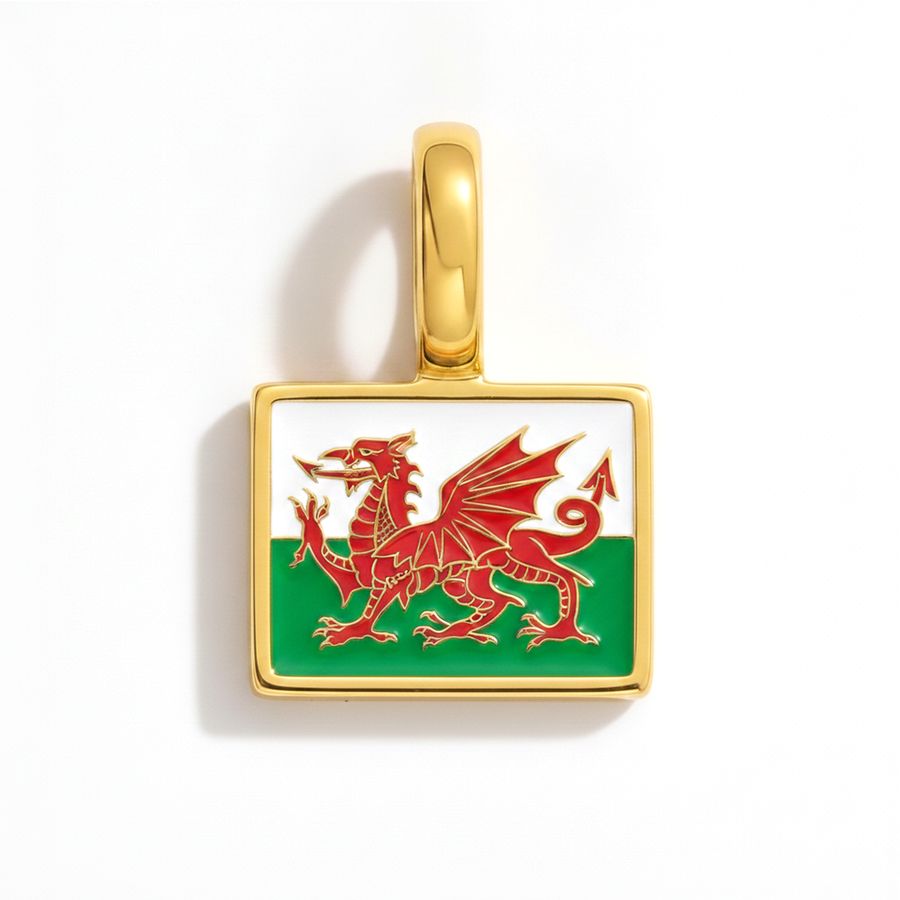 Charm - Flag Rectangular – Gold