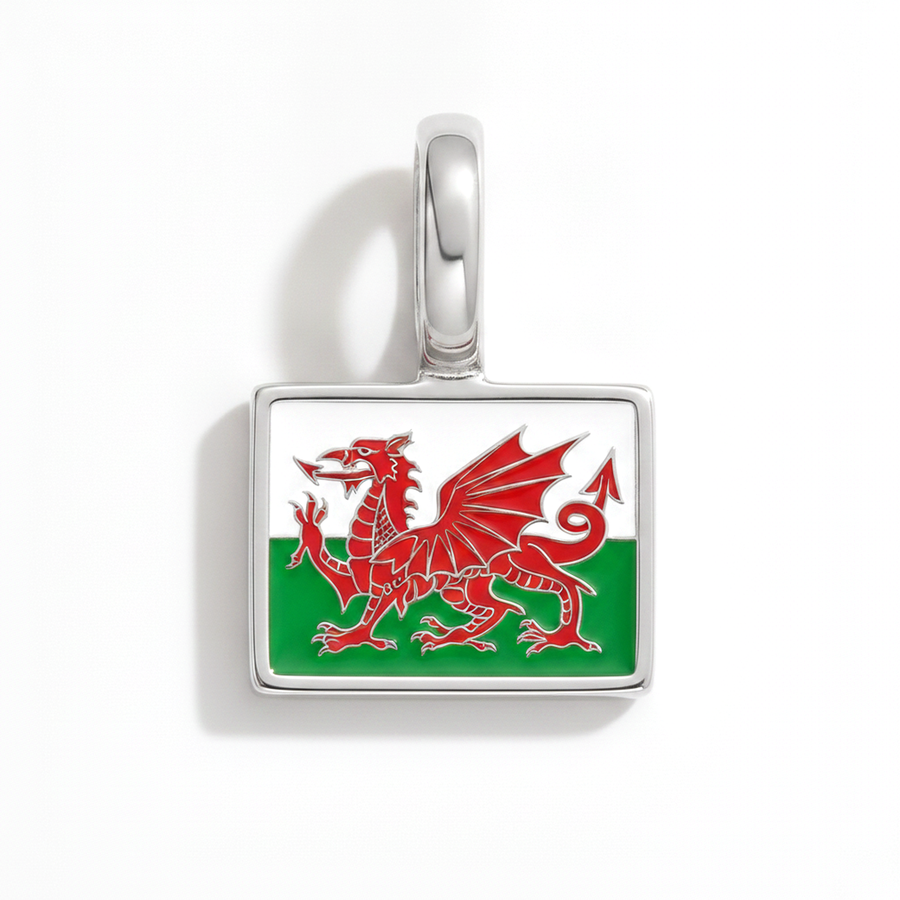 Charm - Flag Rectangular – Silver