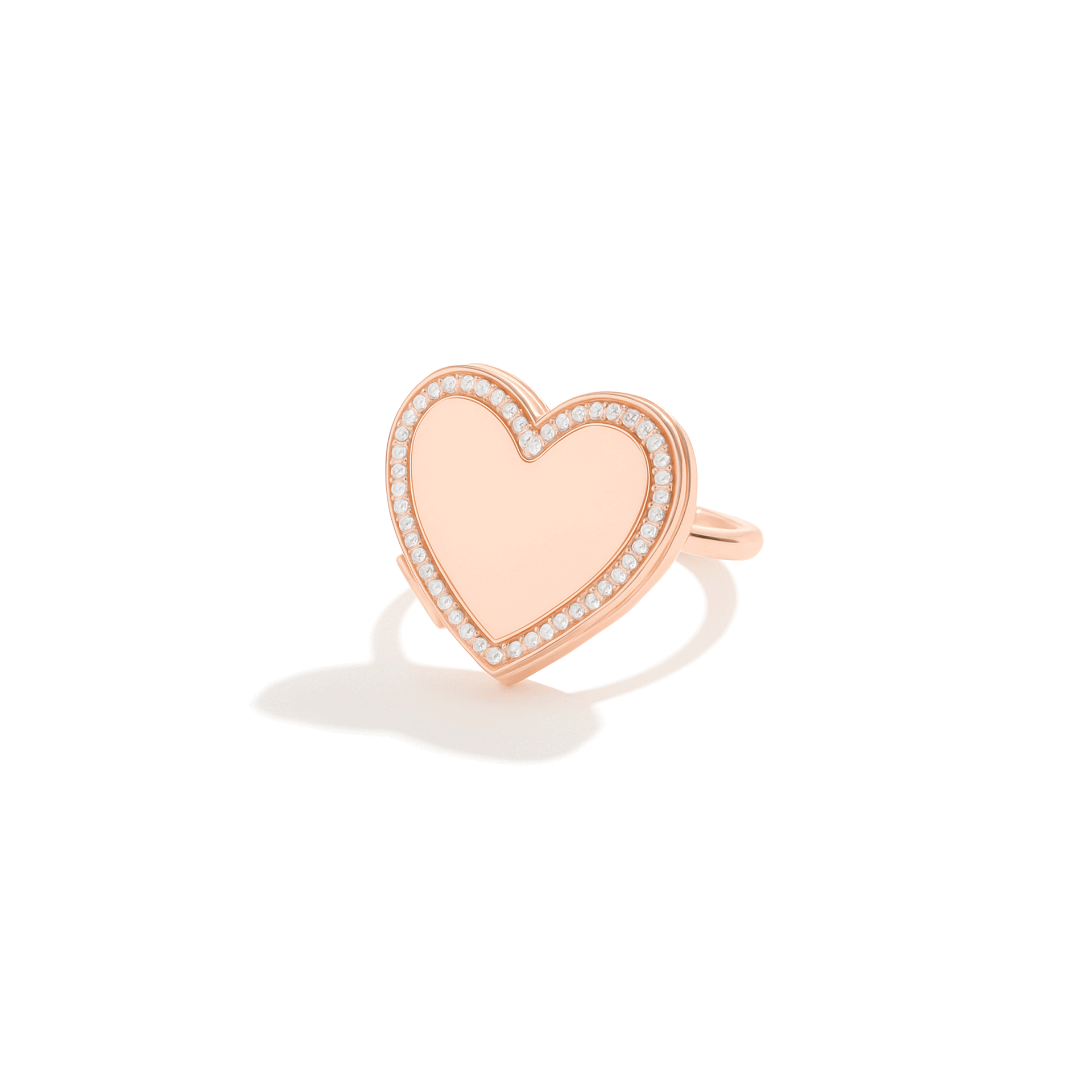 Locket Ring with Photo - Heart