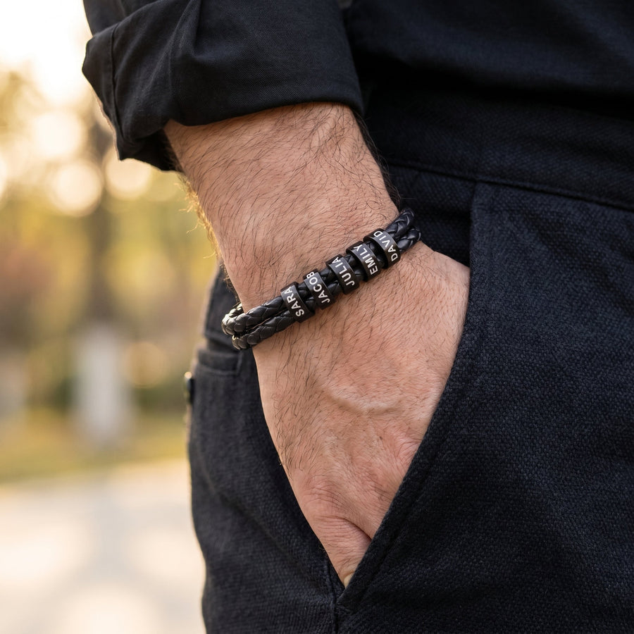 Leather Bracelet with Engraving