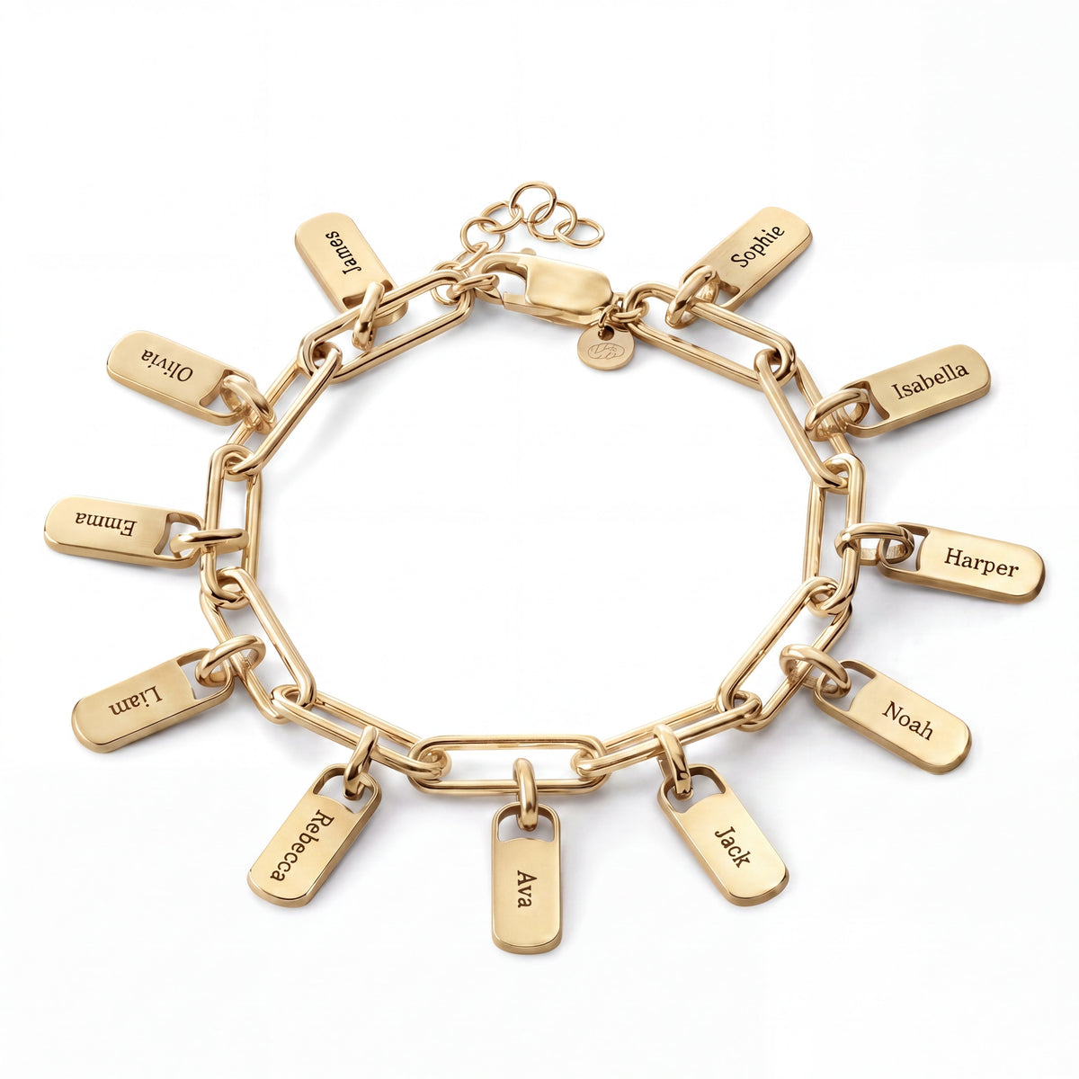 Personalized Bracelet with Engraved Tags