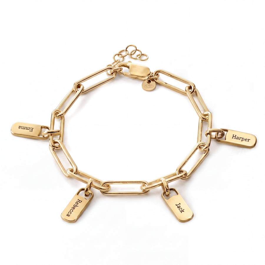 Personalized Bracelet with Engraved Tags