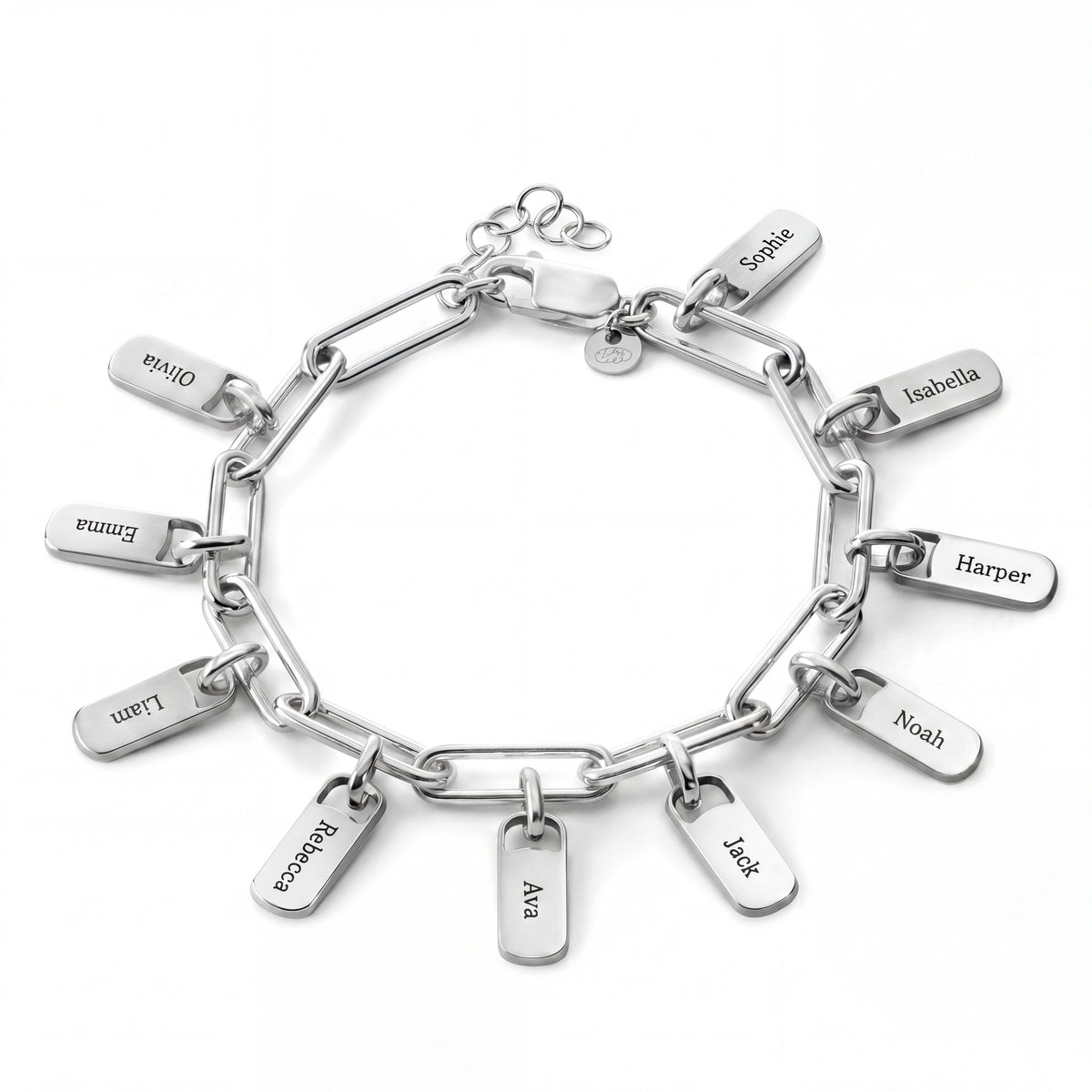 Personalized Bracelet with Engraved Tags