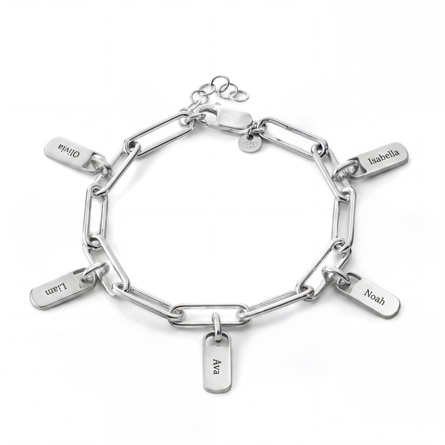 Personalized Bracelet with Engraved Tags