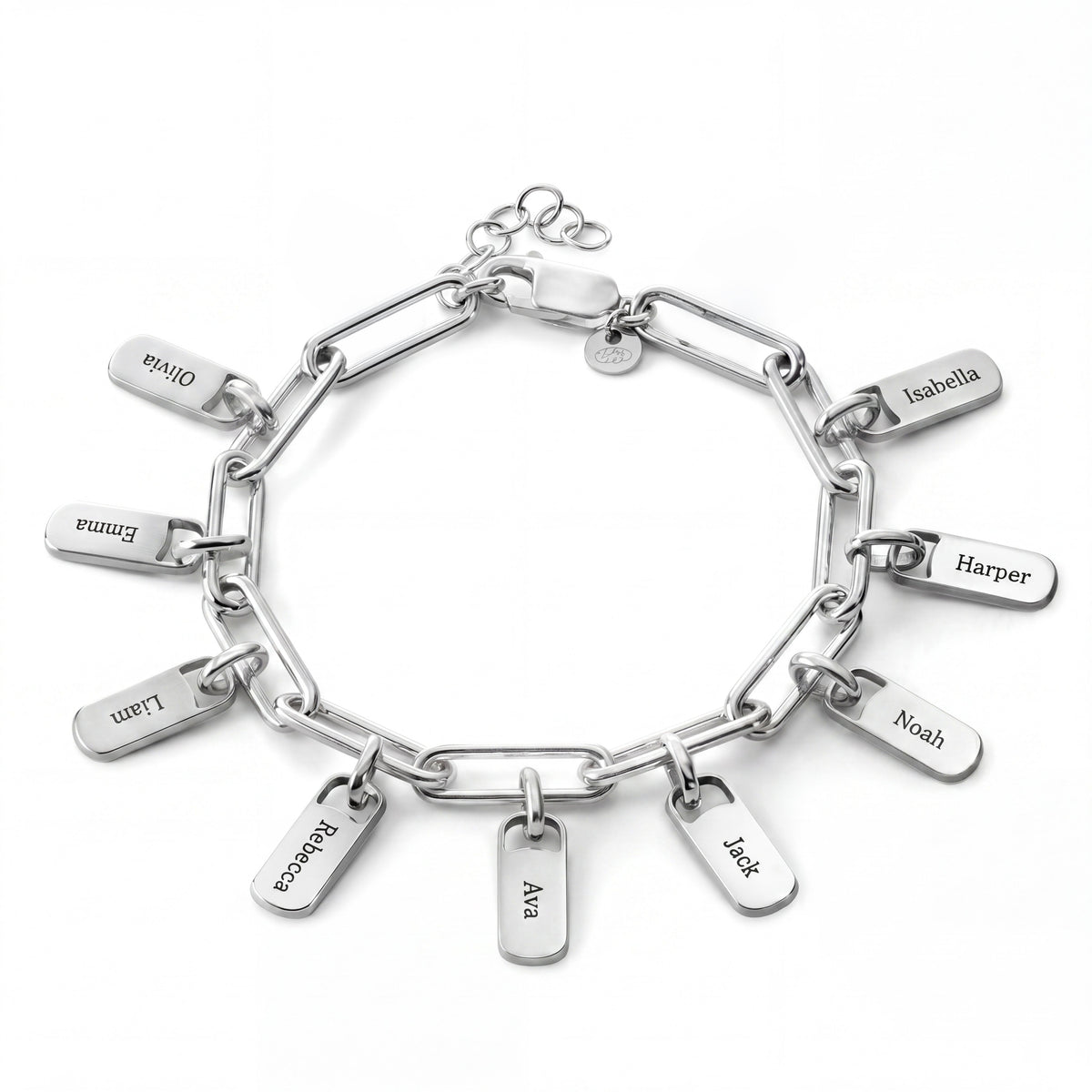 Personalized Bracelet with Engraved Tags