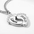 Baby Feet Necklace with Engraving