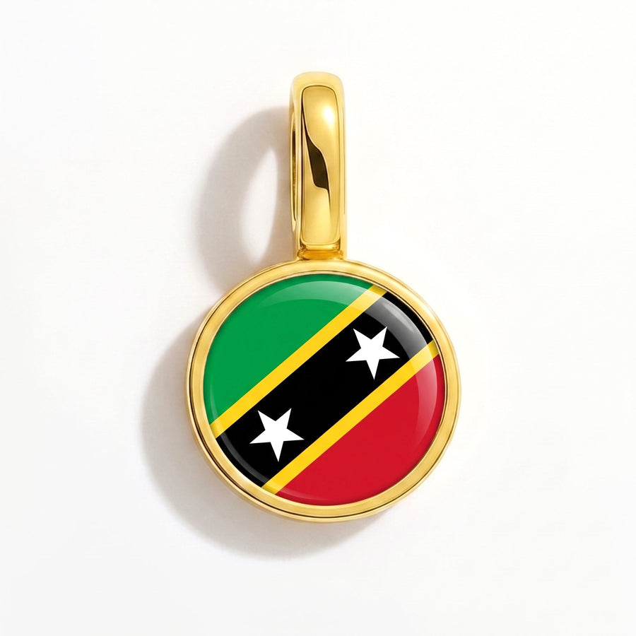 Charm - Flag Round – Gold