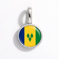 Charm - Flag Round – Silver