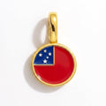 Charm - Flag Round – Gold