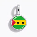 Charm - Flag Round – Silver