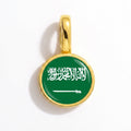 Charm - Flag Round – Gold