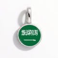 Charm - Flag Round – Silver
