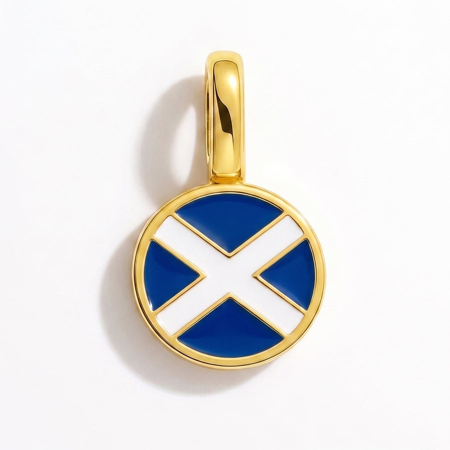 Charm - Flag Round – Gold