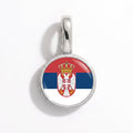 Charm - Flag Round – Silver