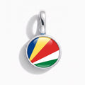 Charm - Flag Round – Silver