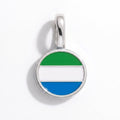 Charm - Flag Round – Silver