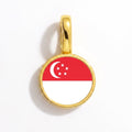 Charm - Flag Round – Gold