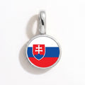 Charm - Flag Round – Silver