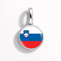 Charm - Flag Round – Silver