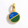 Charm - Flag Round – Gold
