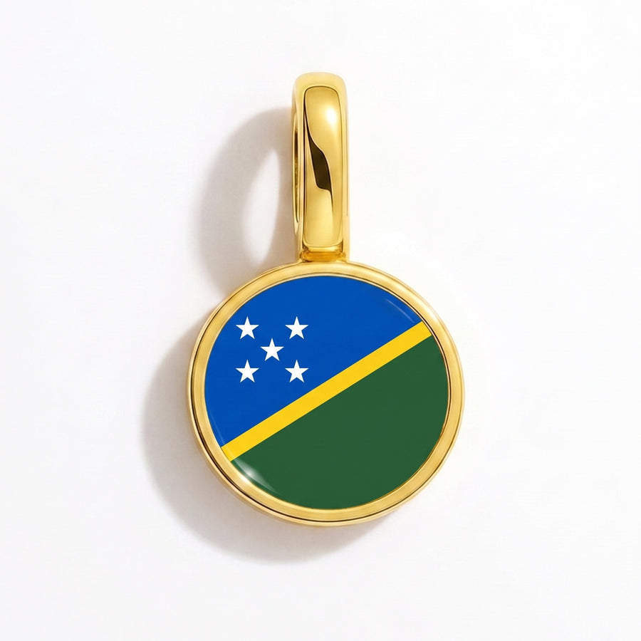 Charm - Flag Round – Gold