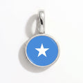 Charm - Flag Round – Silver