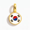 Charm - Flag Round – Gold