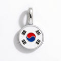 Charm - Flag Round – Silver