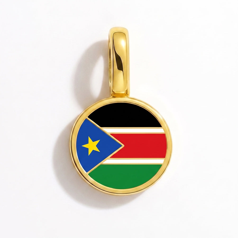 Charm - Flag Round – Gold