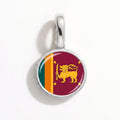 Charm - Flag Round – Silver