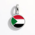 Charm - Flag Round – Silver