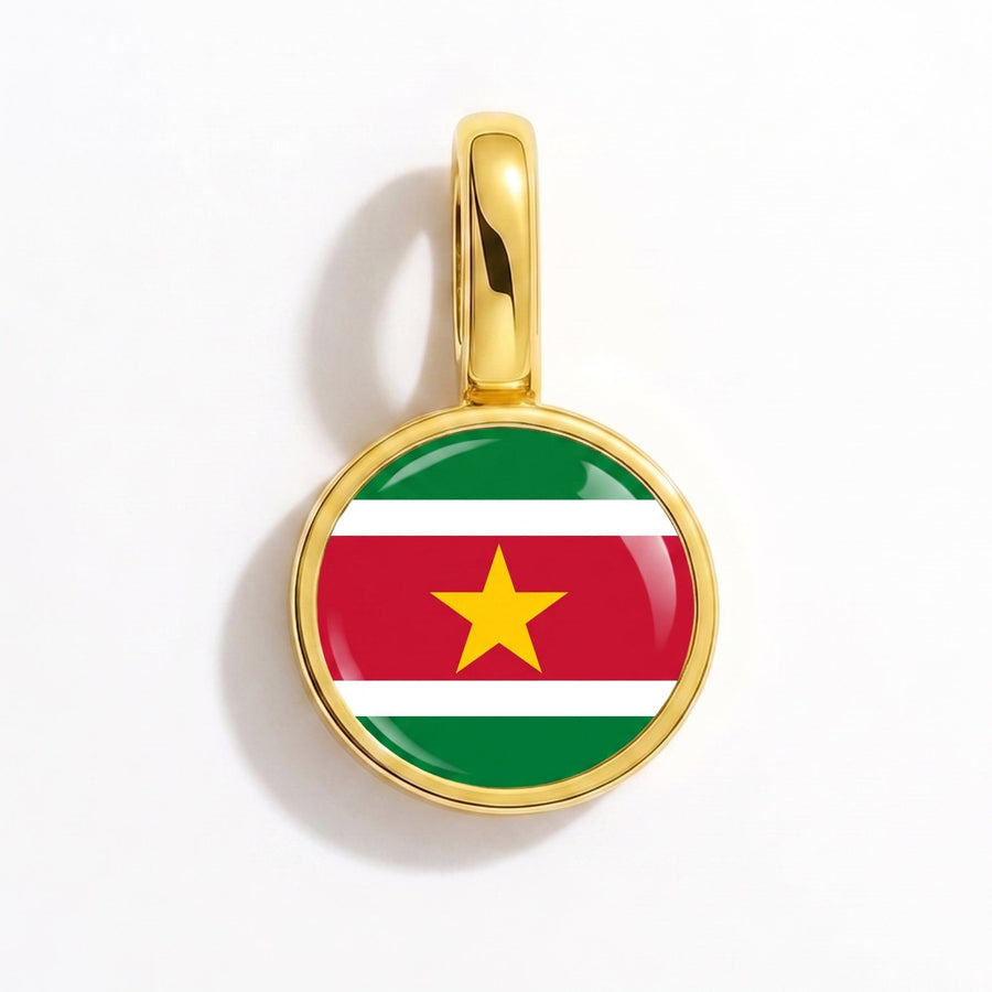 Charm - Flag Round – Gold
