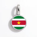 Charm - Flag Round – Silver