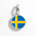 Charm - Flag Round – Silver