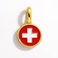 Charm - Flag Round – Gold