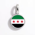 Charm - Flag Round – Silver